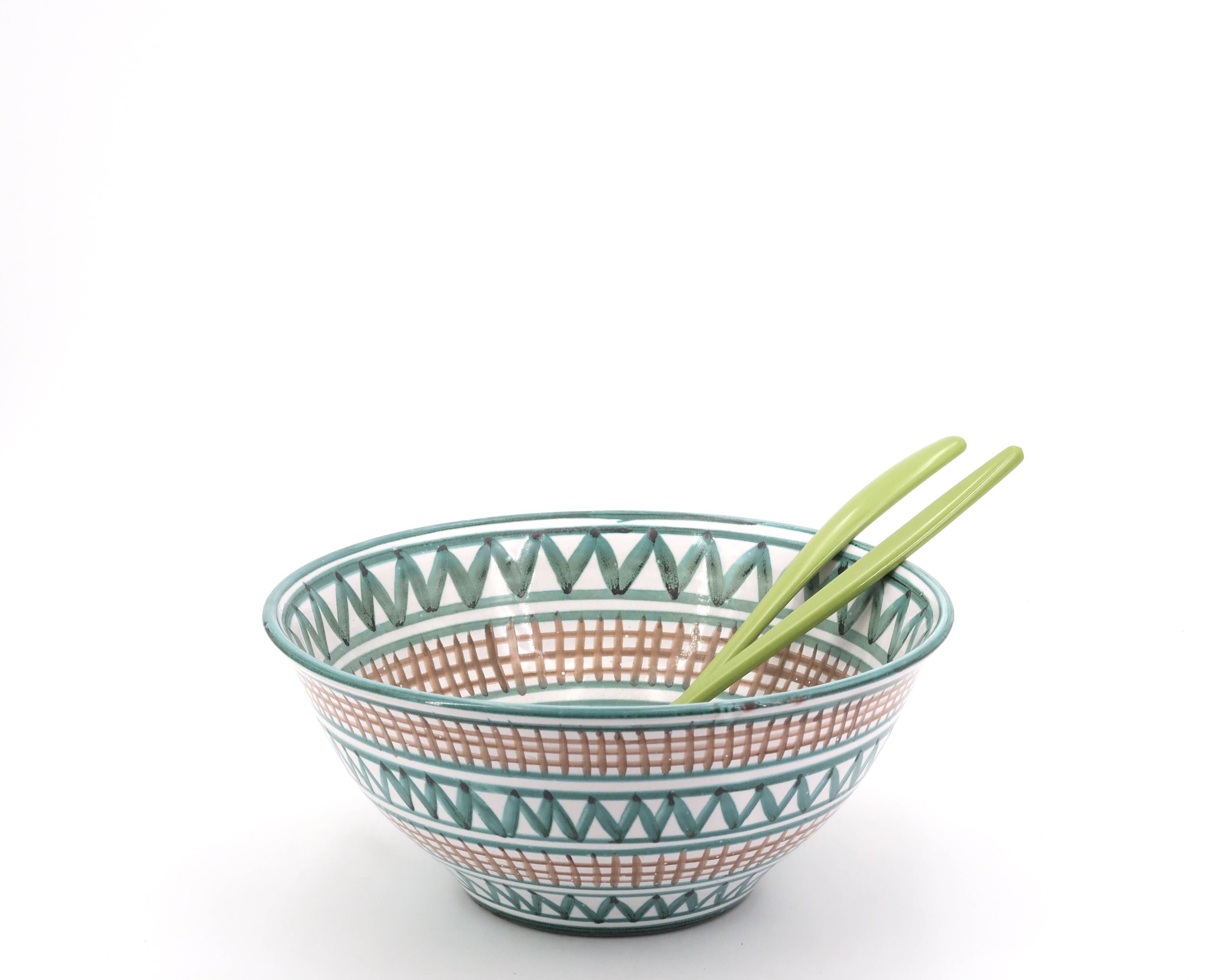 Large ceramic salad bowl Robert Picault Vallauris 60s