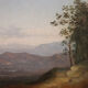 Vue panoramique de Naples, peinture à l'huile sur toile, Italie 19e siècle