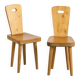Pair of high-backed chairs by Christian Durupt, Méribel 1960