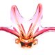 Coupe "Starfish" de Murano – Rose Fuchsia & Ambre – Circa 1960