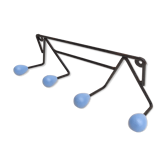 Porte-manteaux Zig-Zag patères boules bleues
