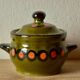 Small vintage Poët-Laval tureen in glazed ceramic - hand painted