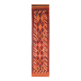 Vintage Turkish Oushak Handmade Wool Cotton Red Runner 91x368
