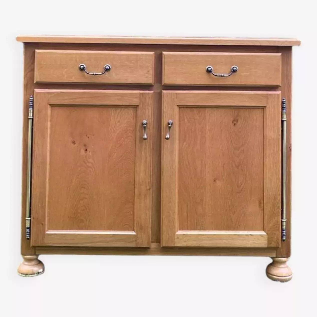 Solid oak sideboard. Three drawers.