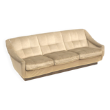 Canapé 3 places vintage en velours fabriqué dans les années 70