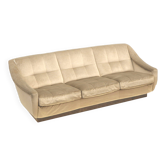 Vintage velvet 3-seater sofa made in the 70s