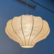 Modern mid-century Cocoon pendant lamp by Friedel Wauer for Goldkant Leuchten, Germany, 1960s.