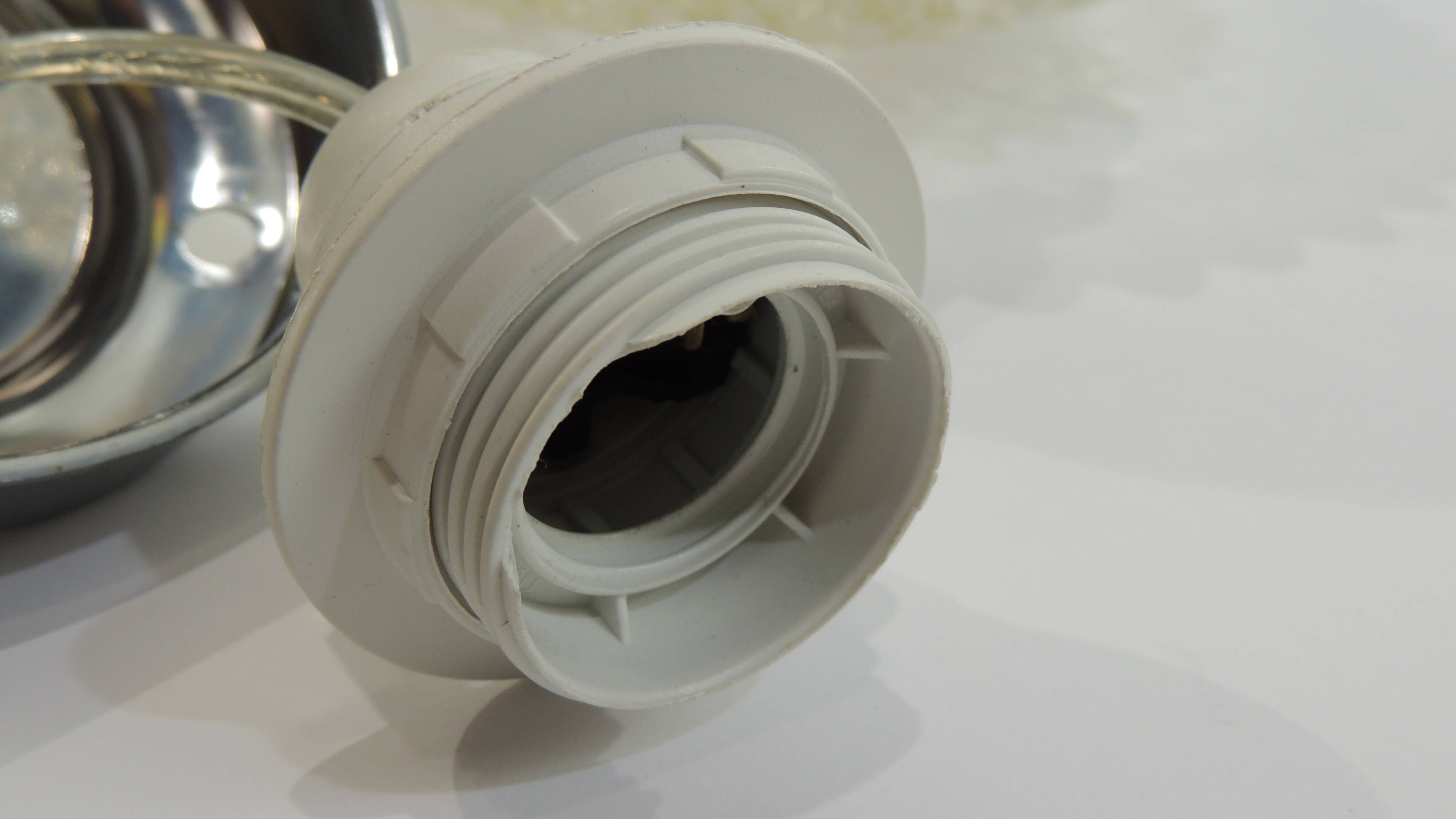 1970s vintage cut glass suspension – retro design ball lamp – L