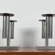 Minimalist chandelier model 551 in German tin by Karl Raichle for Meersburg, 1930s, set of 2.
