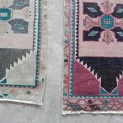 Lot de 2 tapis turcs vintage faits main