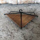 Black wrought iron corner shelf + vintage wooden top