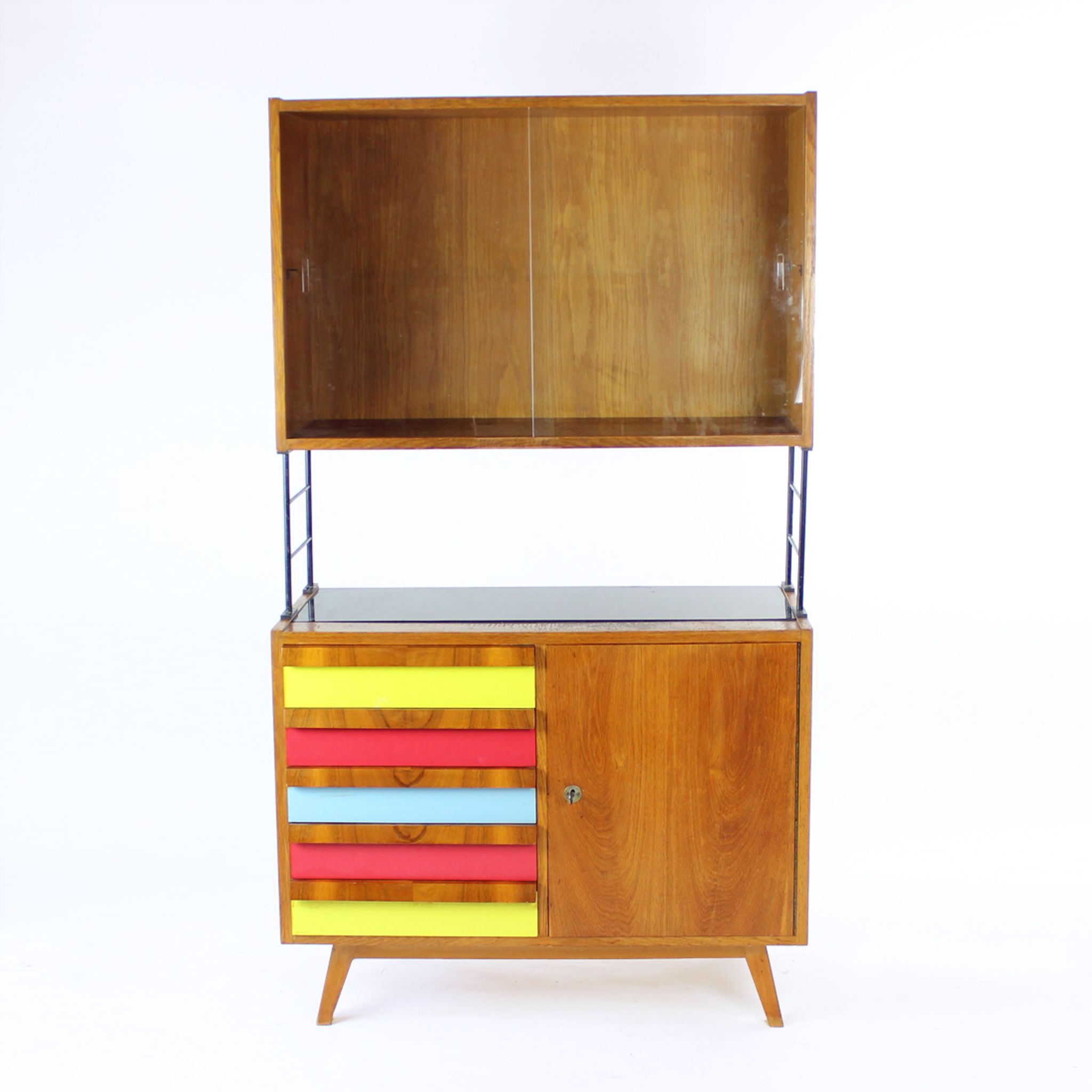 Tall Mid Century Sideboard, Czechoslovakia 1960s