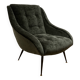 Fauteuil italien 1950' restauré velours anthracite
