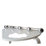 Vintage chrome wall-mounted coat rack from the 1970s