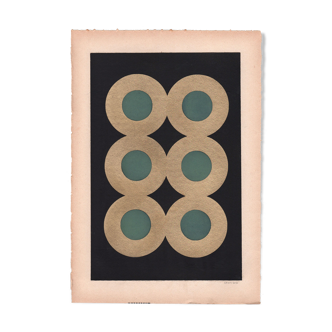 Collage on dated and signed paper without frame 52c