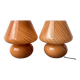 Pair of blown glass bedside lamps, Murano style, 1980s