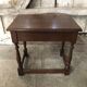 Old Coffee Table End Of Sofa Wood Turned Feet Vintage