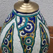 Charles Catteau vase lamp, Boch La Louvière, art deco ceramic