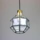 Iron and clear glass pendant by Limburg, Germany, 1960s
