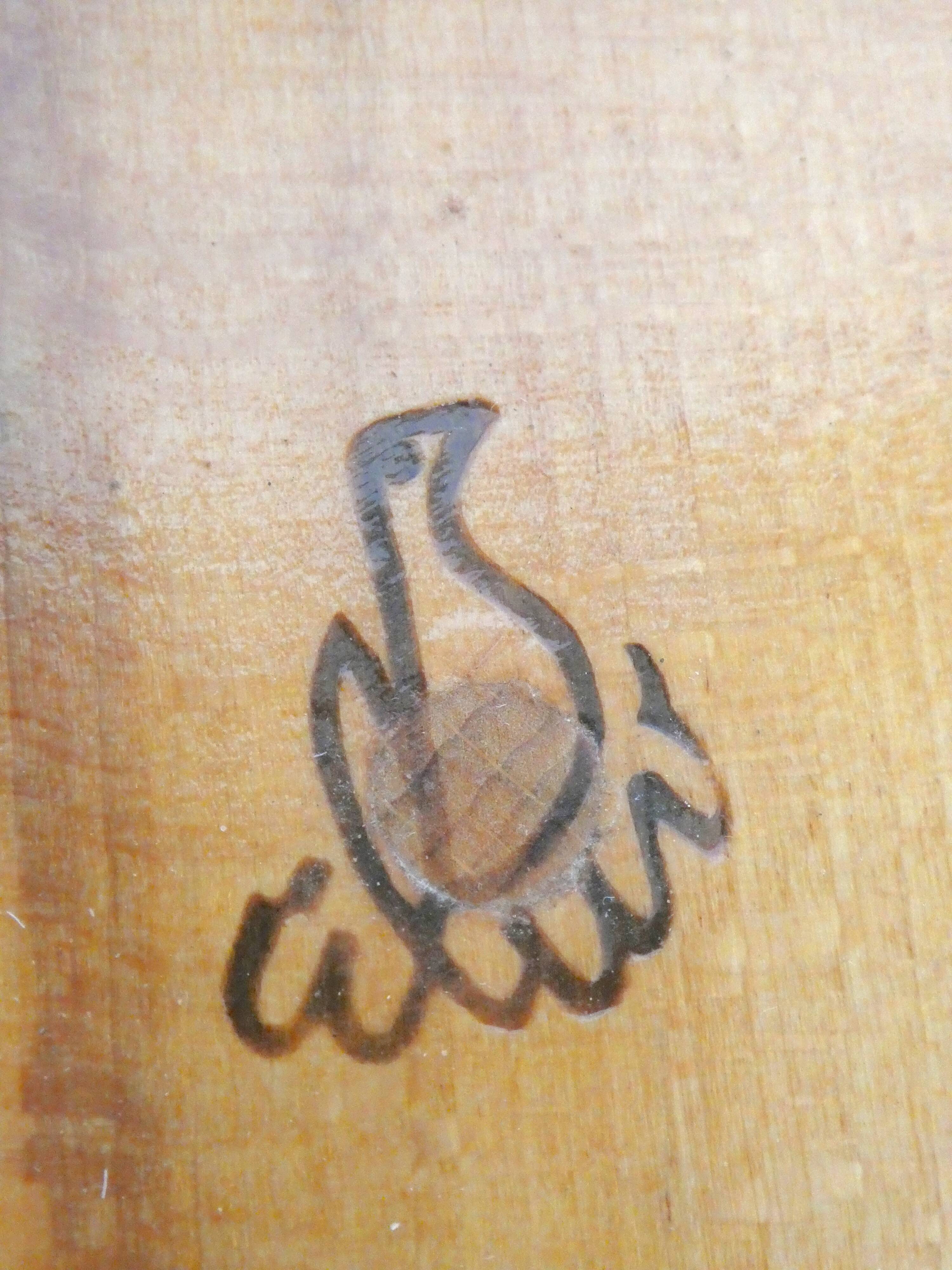 Tripod table, rattan and light wood side table