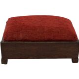 Pouf Art Déco design des années 30, tabouret minimaliste modèle bas.