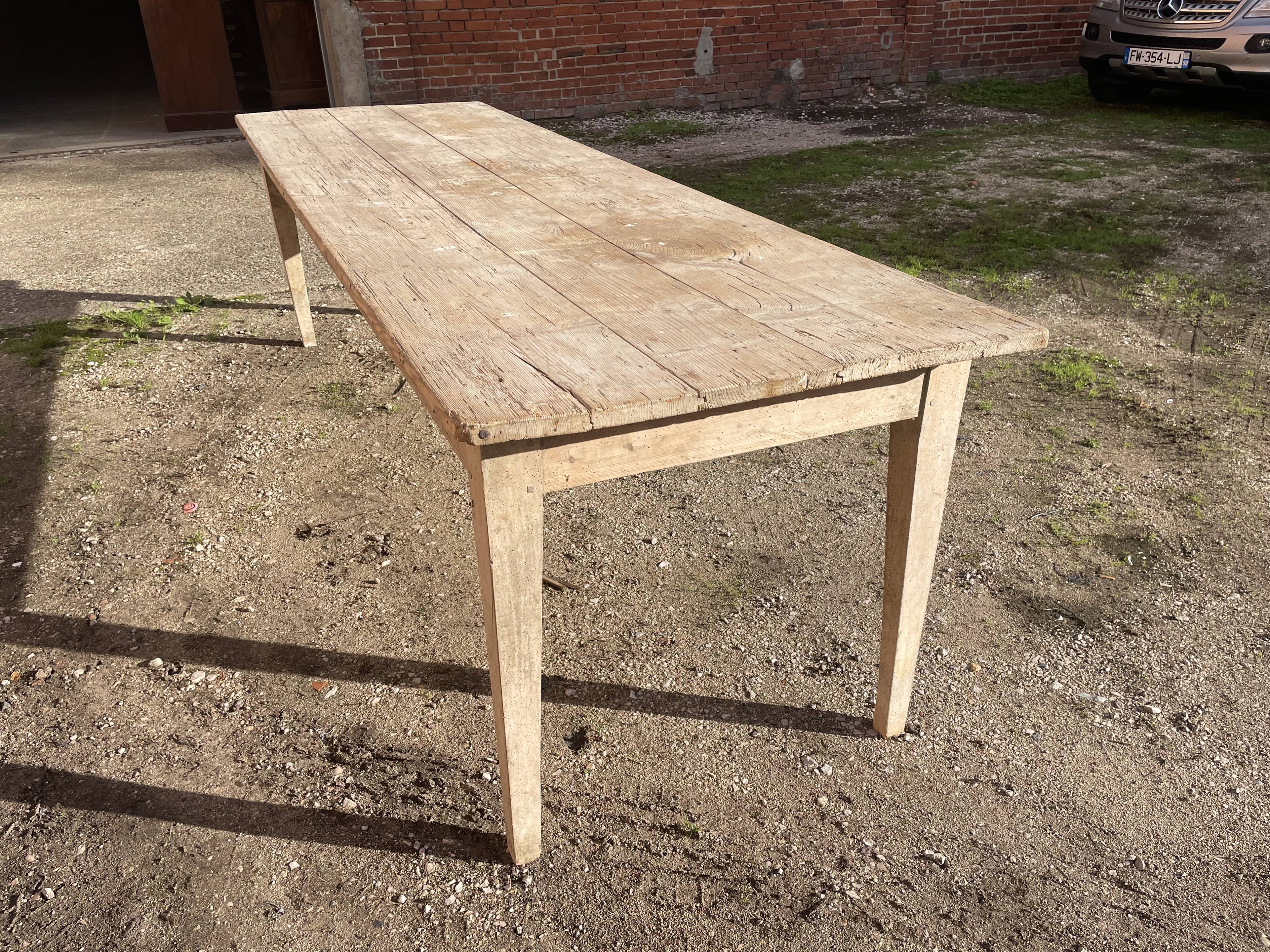 Old farmhouse table raw fir 250 cm