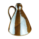 Conical pitcher with brown glaze - folk art - early twentieth century