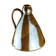 Conical pitcher with brown glaze - folk art - early twentieth century