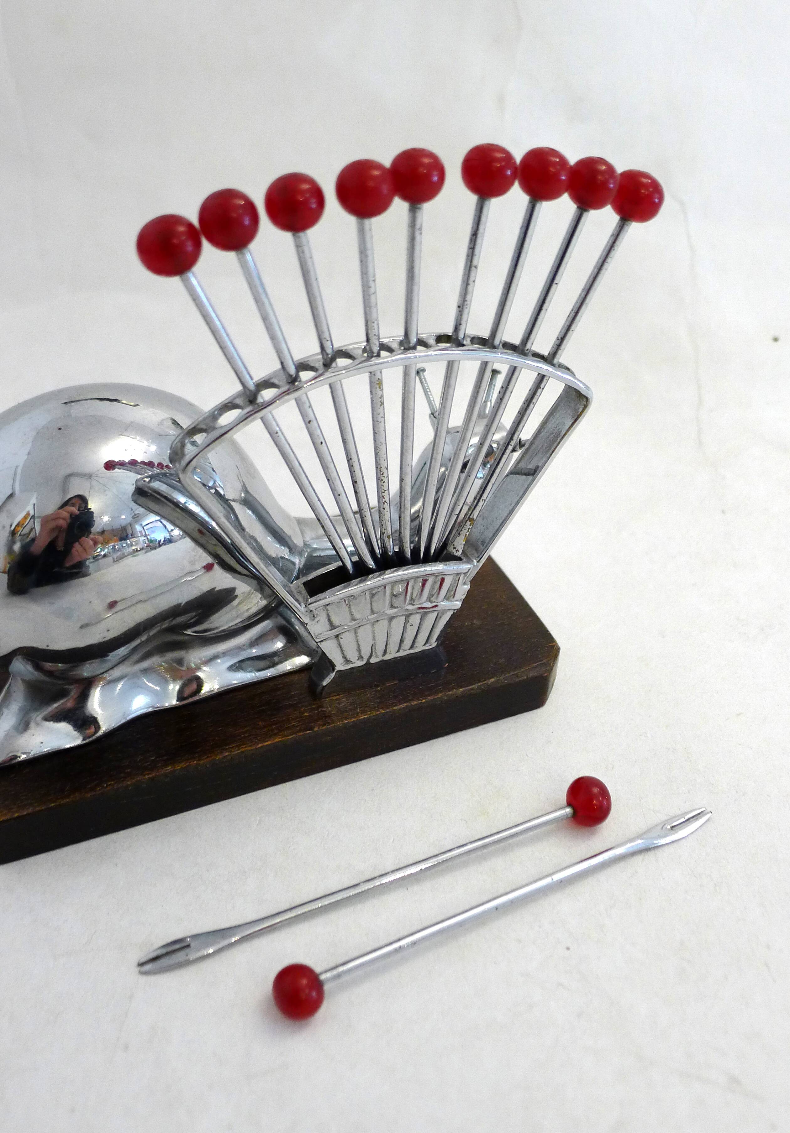 Set of snail forks / Art Deco aperitif 1930s