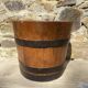 Wood and metal barrel planter
