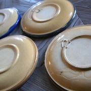 Set of 4 old and artisanal Savoyard plates