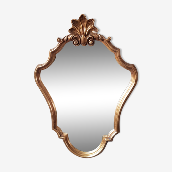 Mirror wall shell gilded wood - 73x50cm