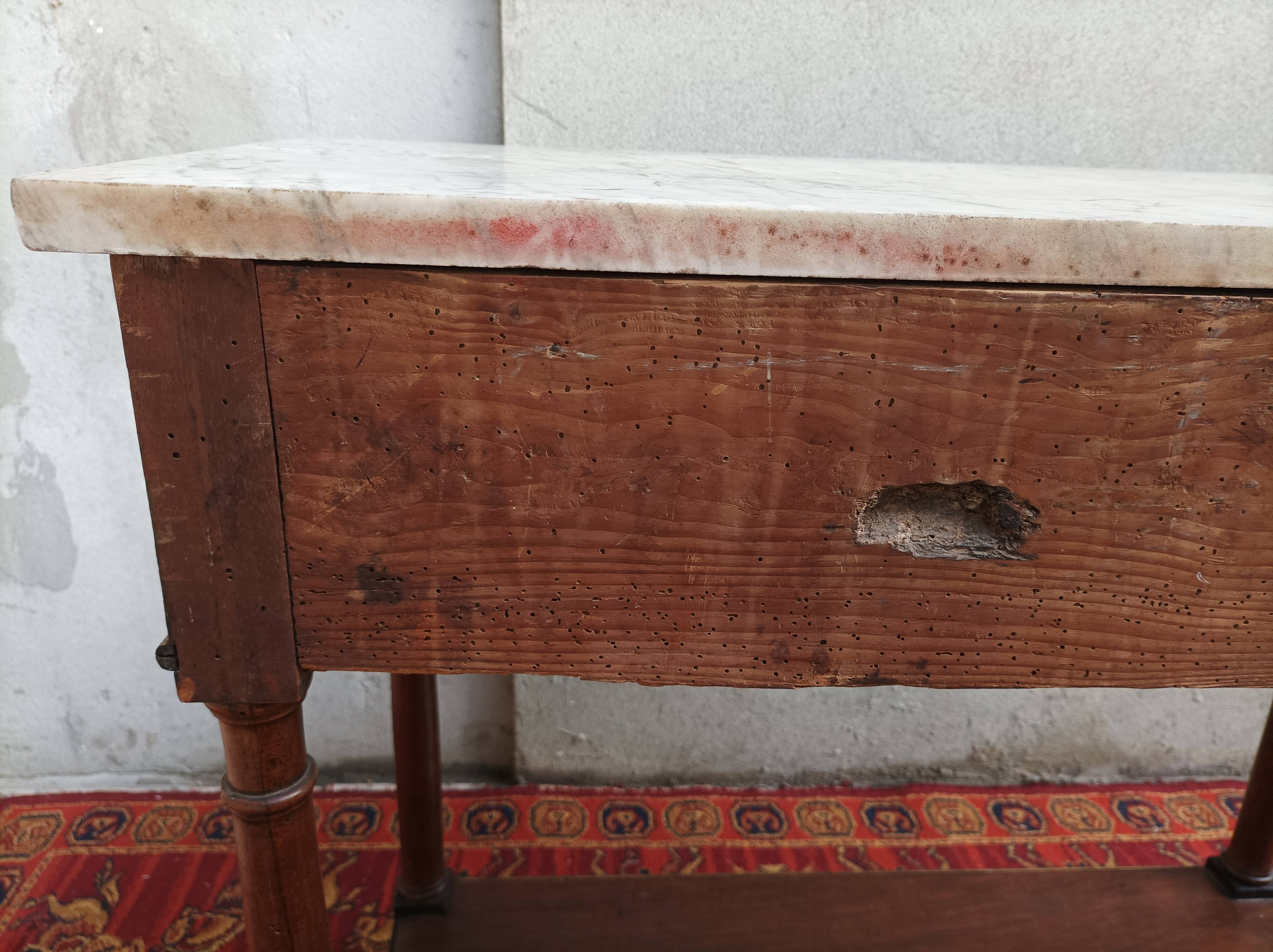 Console Louis XVI en acajou
