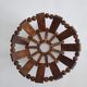 Vintage teak wood fruit basket or empty pocket in 60 years