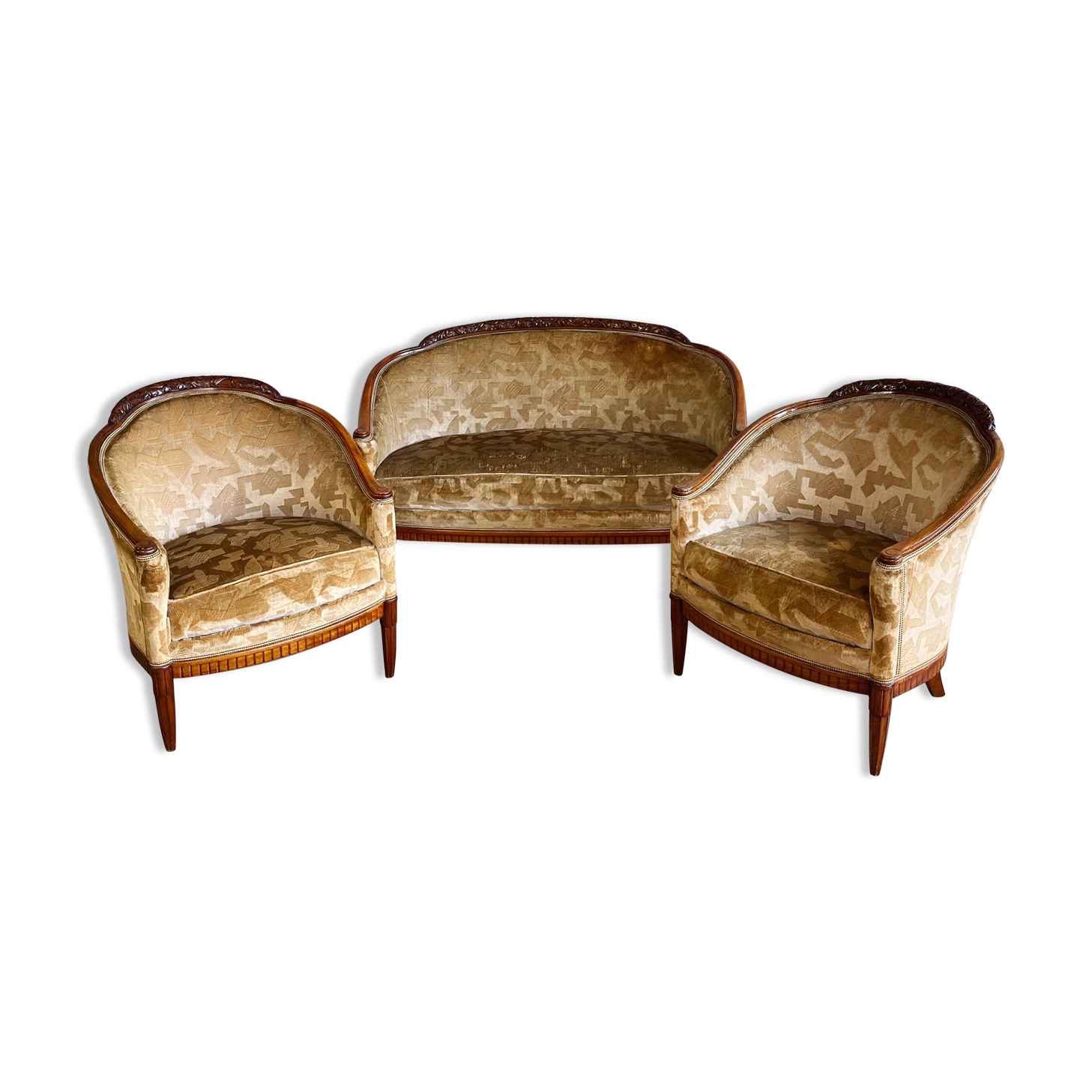 Art Deco lounge set by Paul Follot