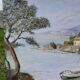 Oil on canvas seaside landscape signed B. Dumand