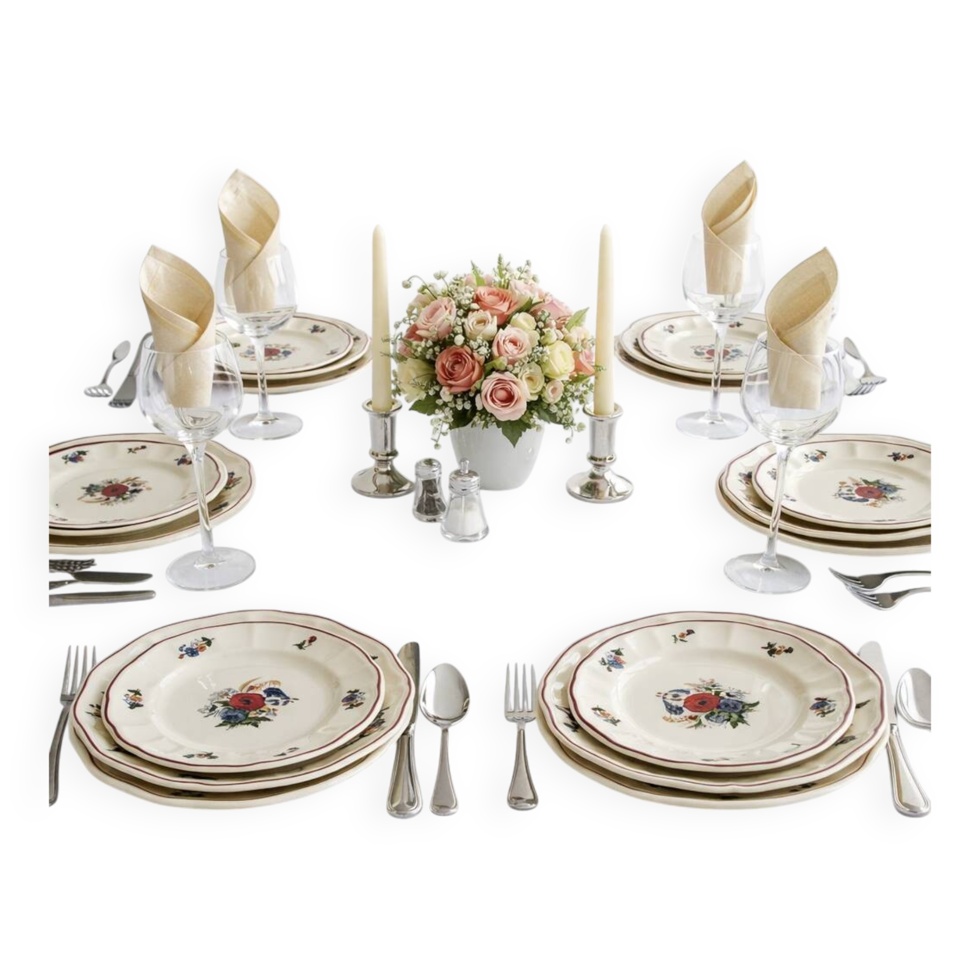 Sarreguemines Agreste model Pair of large serving dishes 33 cm Vi