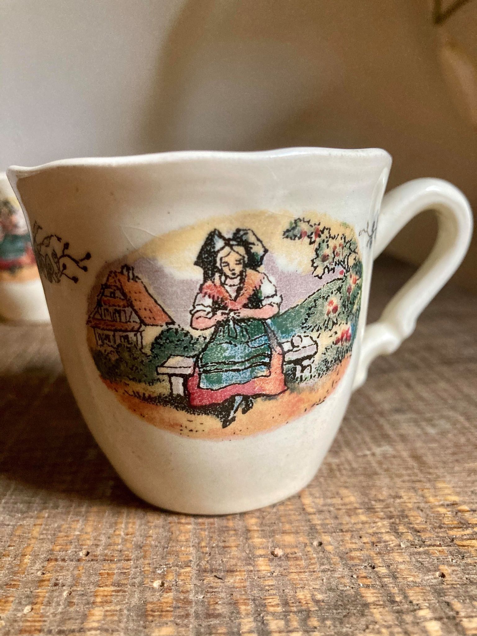 Lot de 2 tasses Sarreguemines
