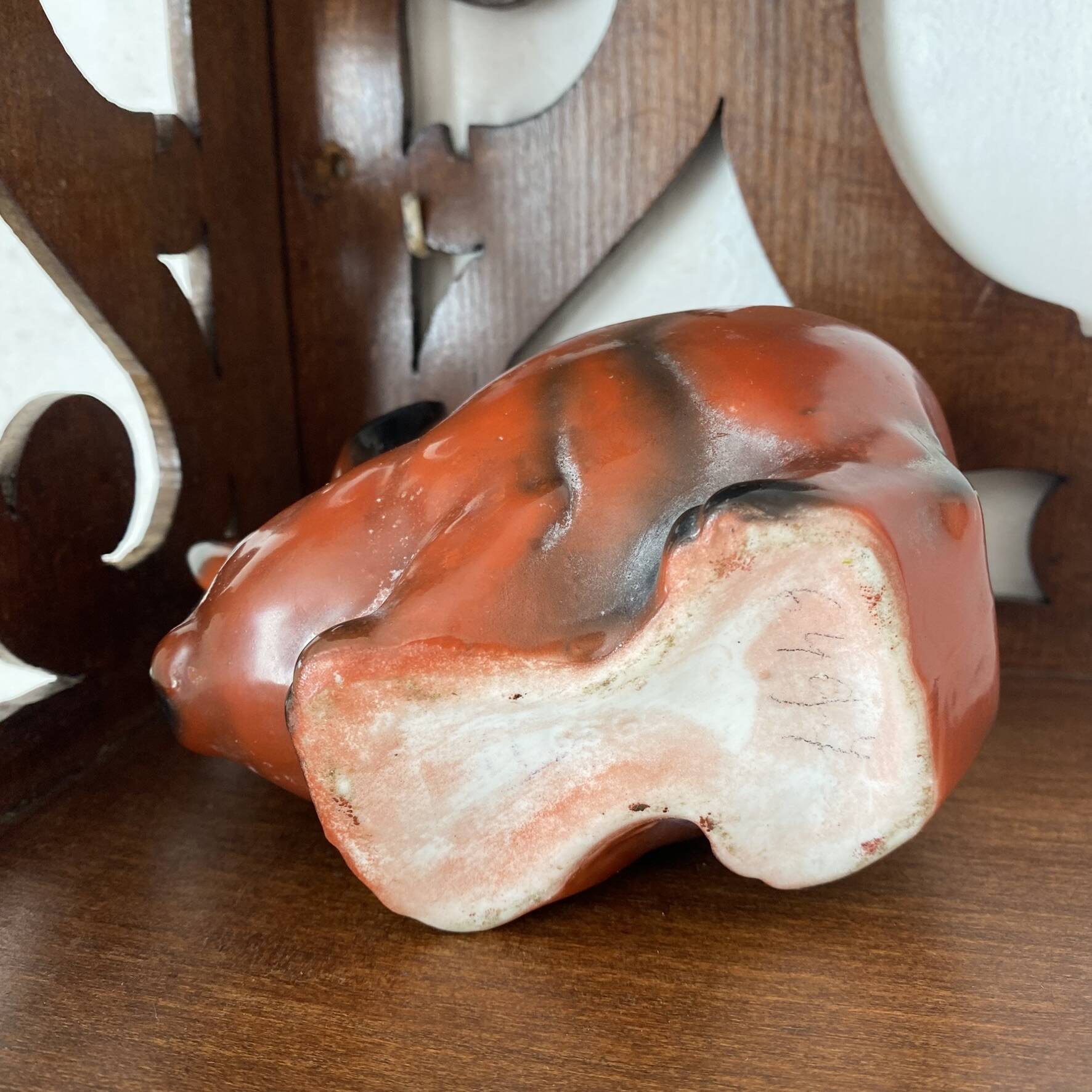 Porcelain rabbit, zoomorphic box from the 60s-70s.