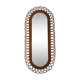Mirror in rattan vintage 96 x 45cm