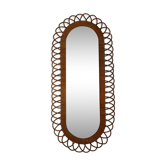 Miroir en rotin vintage 96 x 45cm