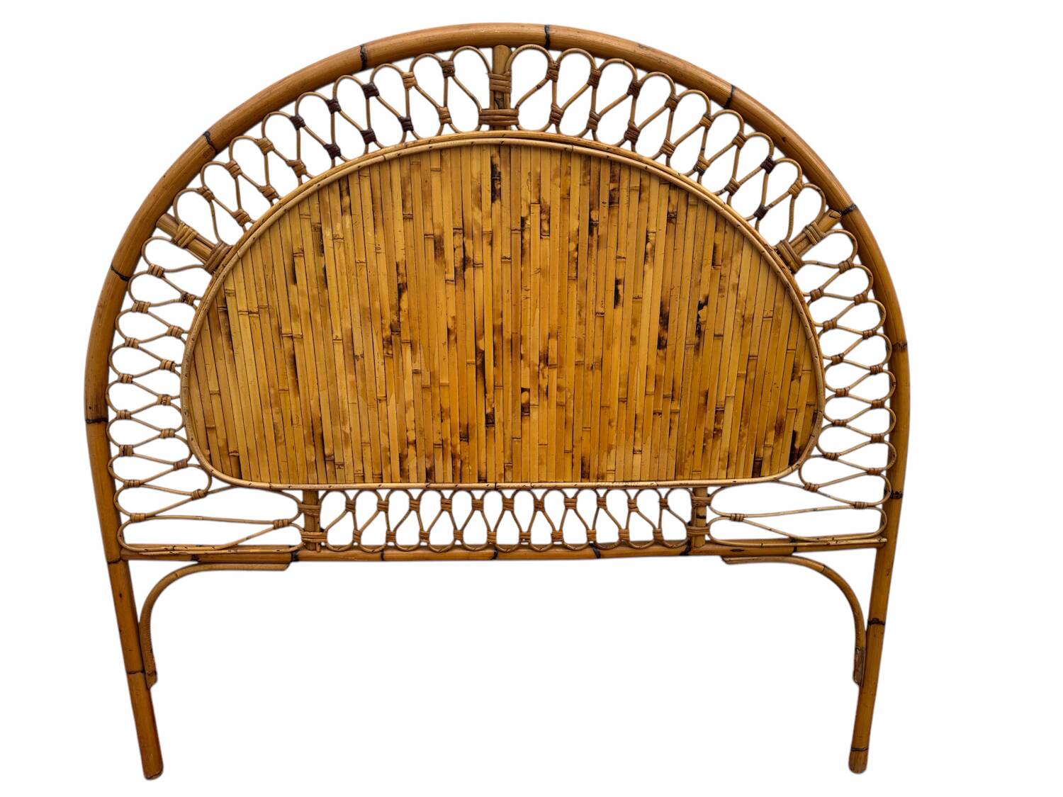 60's Rattan Headboard Italy