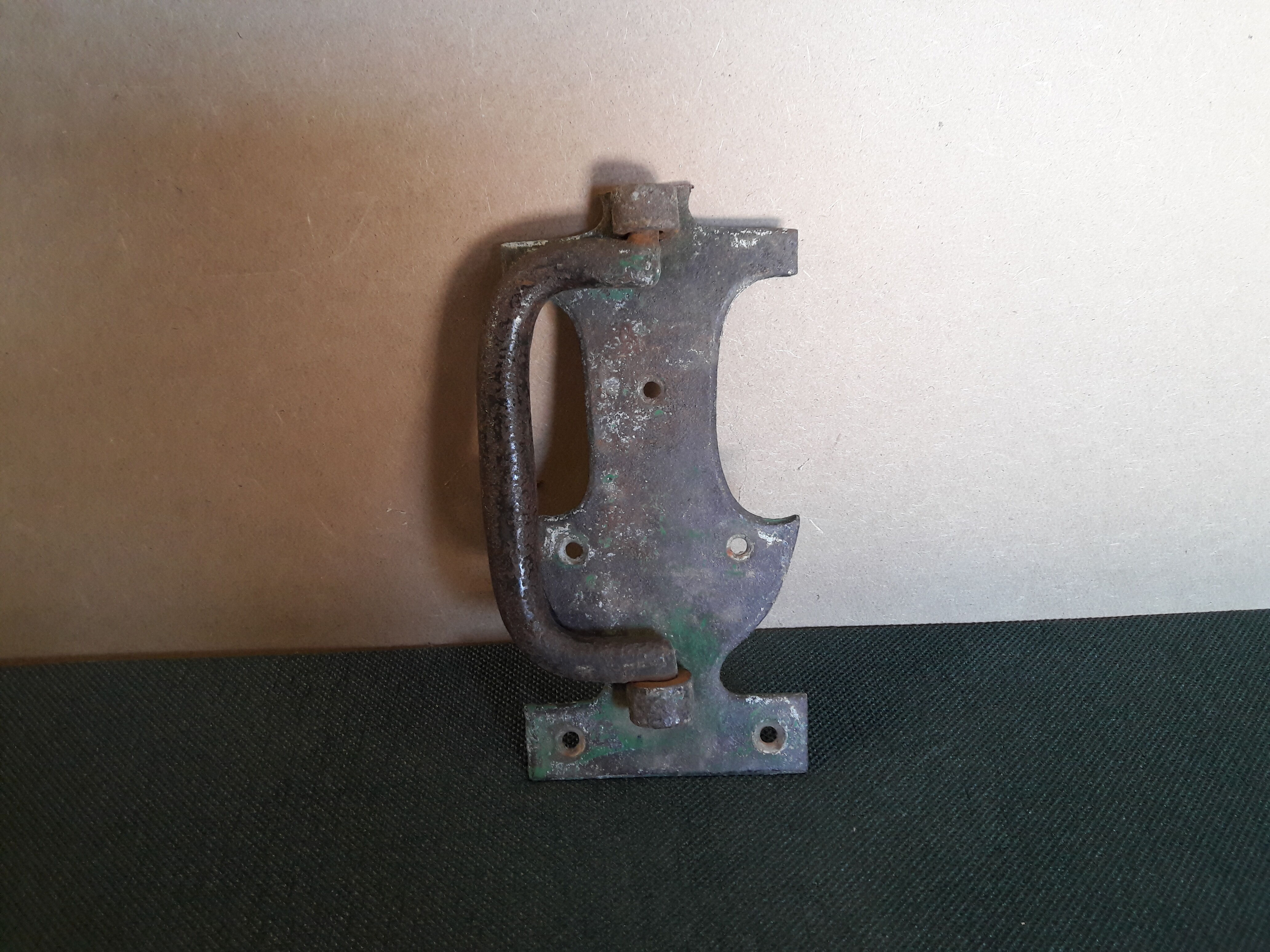Wrought iron barn door handle