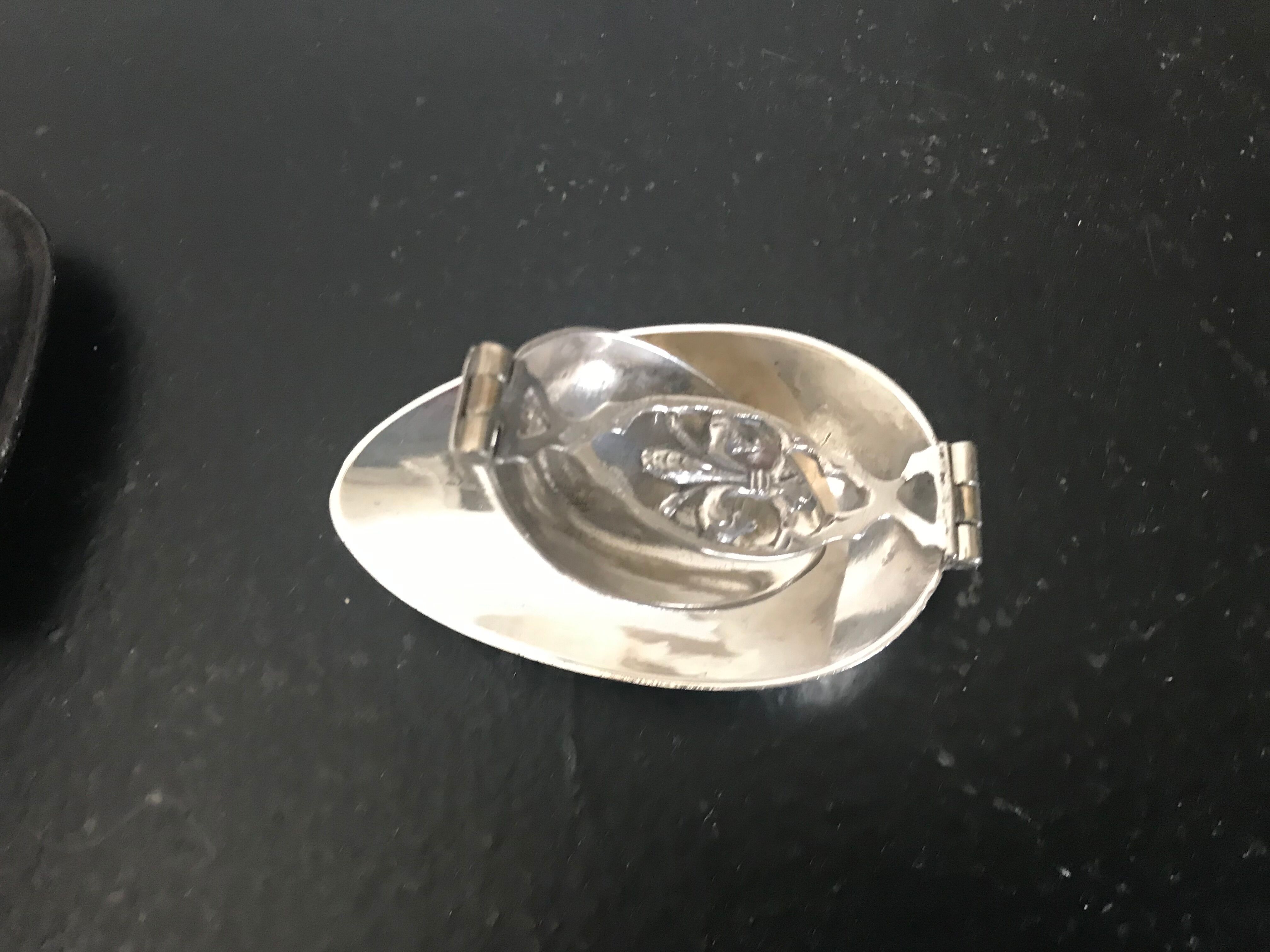Double Travel Spoon Silver Metal