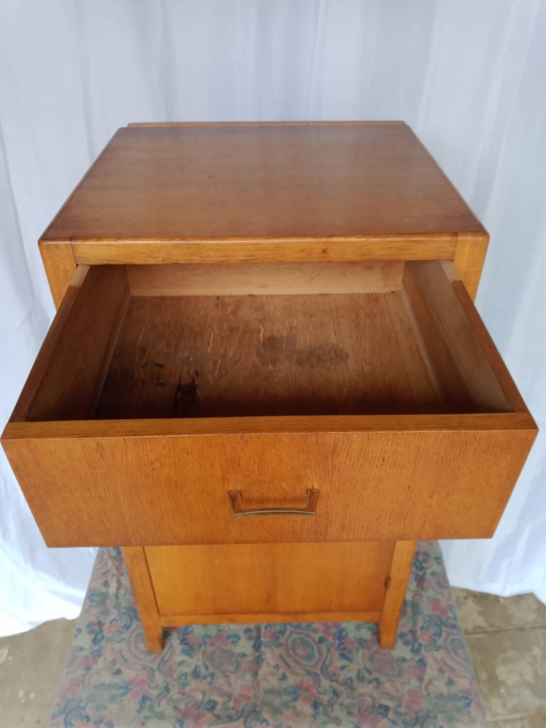 1950s storage unit with one drawer and one door