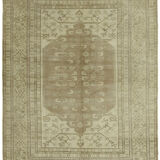 Hand-Knotted Persian One of a Kind 1970s 200 cm x 264 cm Beige Wool Carpet