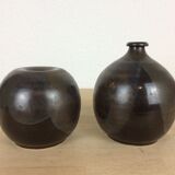 Pair of vases ball Scandinavian style, ceramic