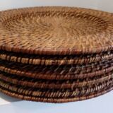 Wicker presentation plates