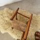 Chaise enfant vintage bois et paille