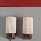 Pair of wall lights by Louis Kalff for Philips - glass and opaline.